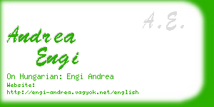 andrea engi business card